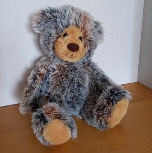 Aurora Brindle bear stuffed Animal 2015 plush soft, brown, red, grey & tan